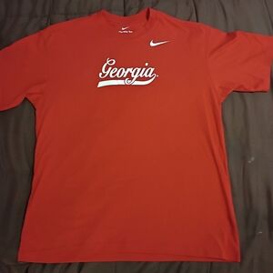 Classic Georgia Bulldogs Red Nike T-shirt. Perfect for Game Day.